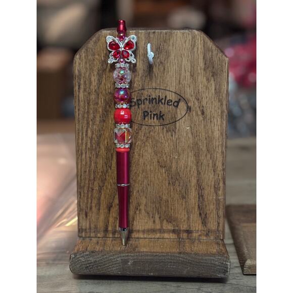 76-16 Handcrafted Extended Length Beaded Pen w/ Refill Ink - Picture 2 of 2